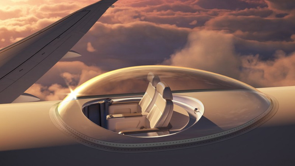 SkyDeck, o lugar à janela nos aviões vai ser uma bolha de vidro