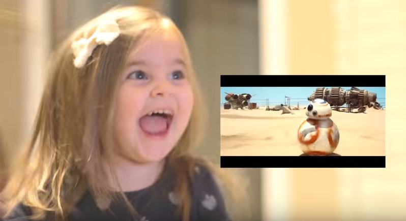 Esta menina tem a reacção mais épica de sempre ao trailer de Star Wars
