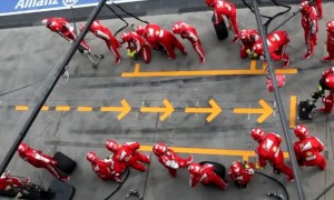 O Pit Stop perfeito da Equipa Ferrari (Fórmula 1)