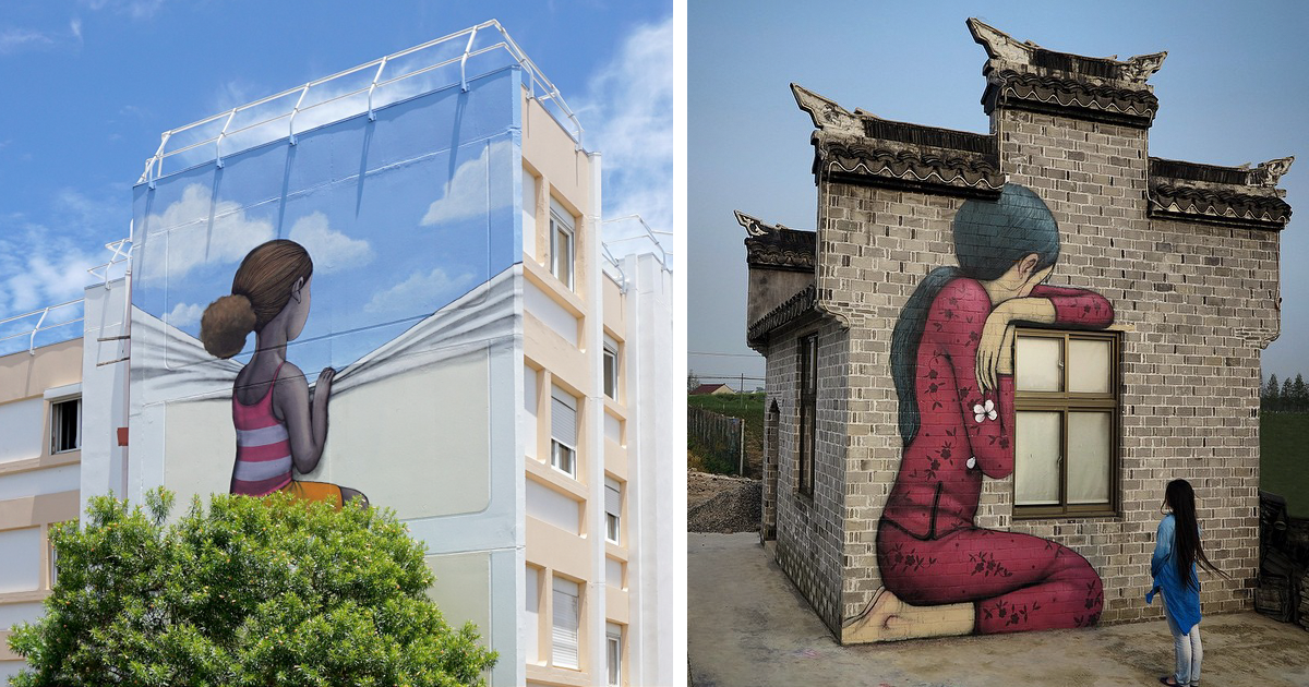 Artista francês transforma edifícios em obras de arte