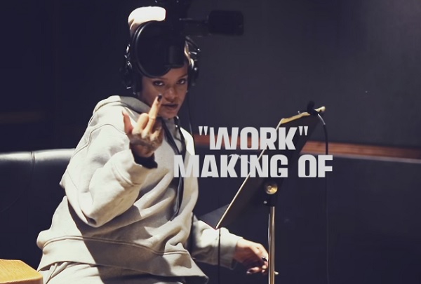 Rihanna nos bastidores da gravação de  &#8220;Work&#8221;