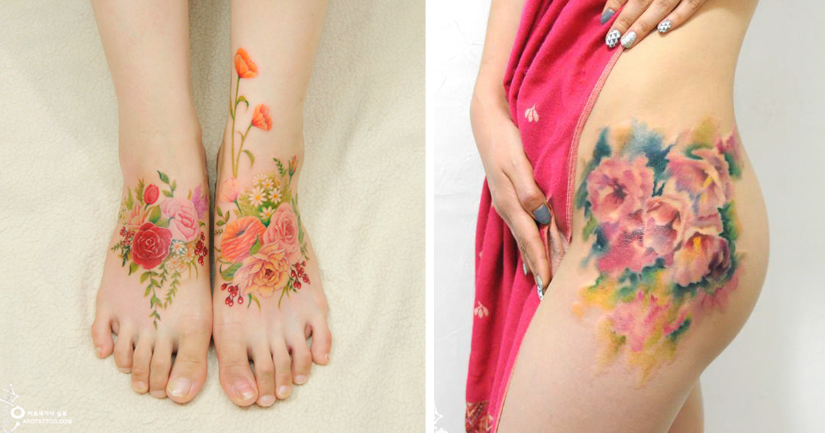 Tatuagens com flores que são autênticas obras de arte