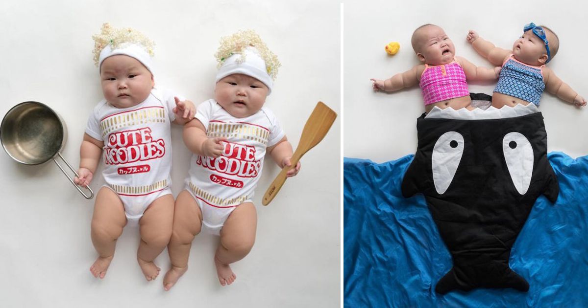 Gémeas prematuras fazem furor no Instagram com poses muito divertidas
