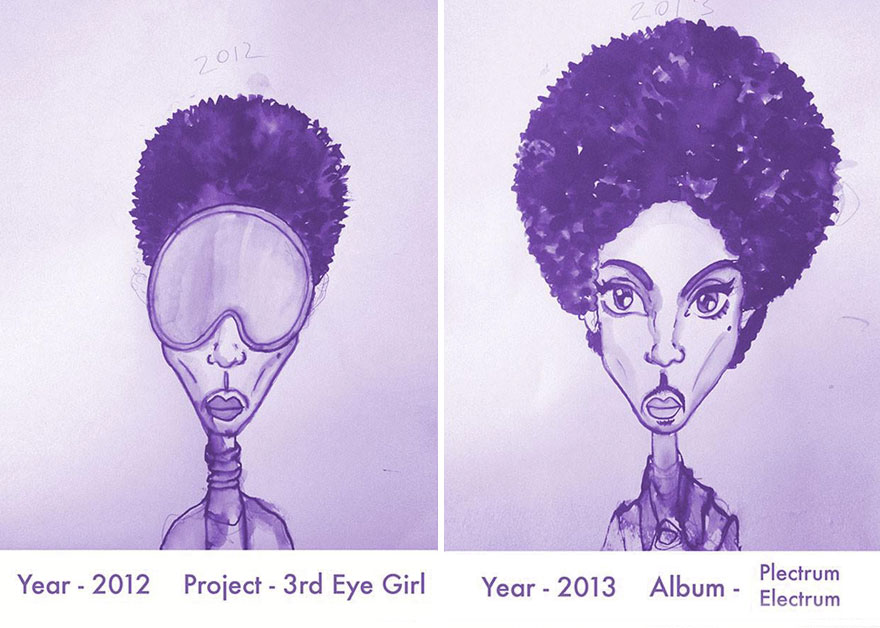 Os penteados de Prince, de 1978 a 2013