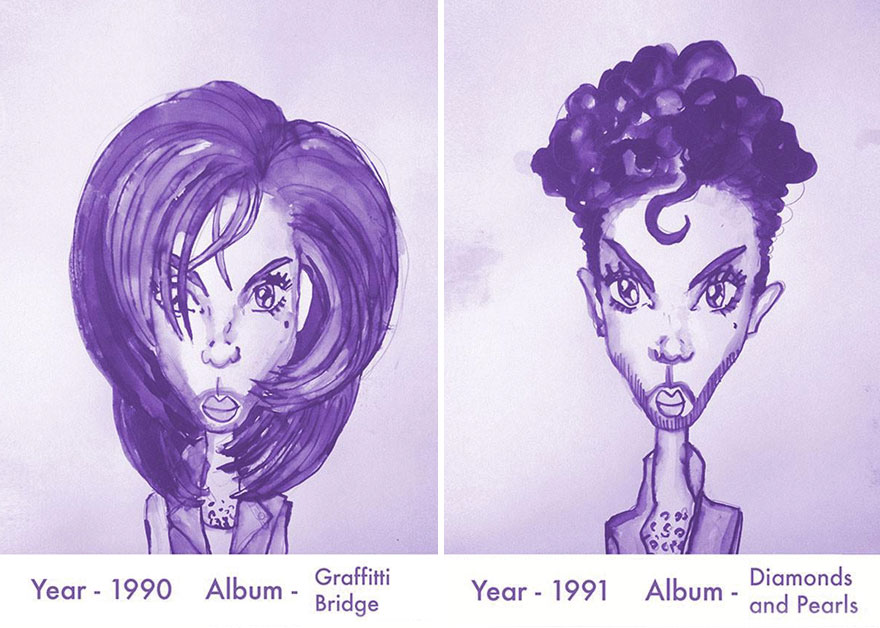 Os penteados de Prince, de 1978 a 2013