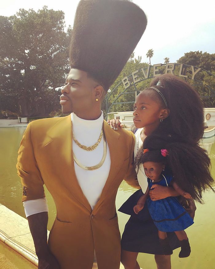 Pai e filha conquistam o Instagram exibindo com orgulho os seus cabelos afro