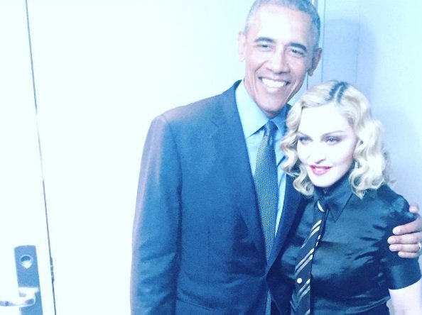 Madonna e Obama juntos