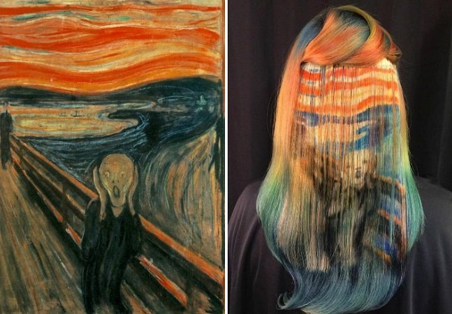 Hair-Stylist recria obras de arte famosas nos cabelos das clientes