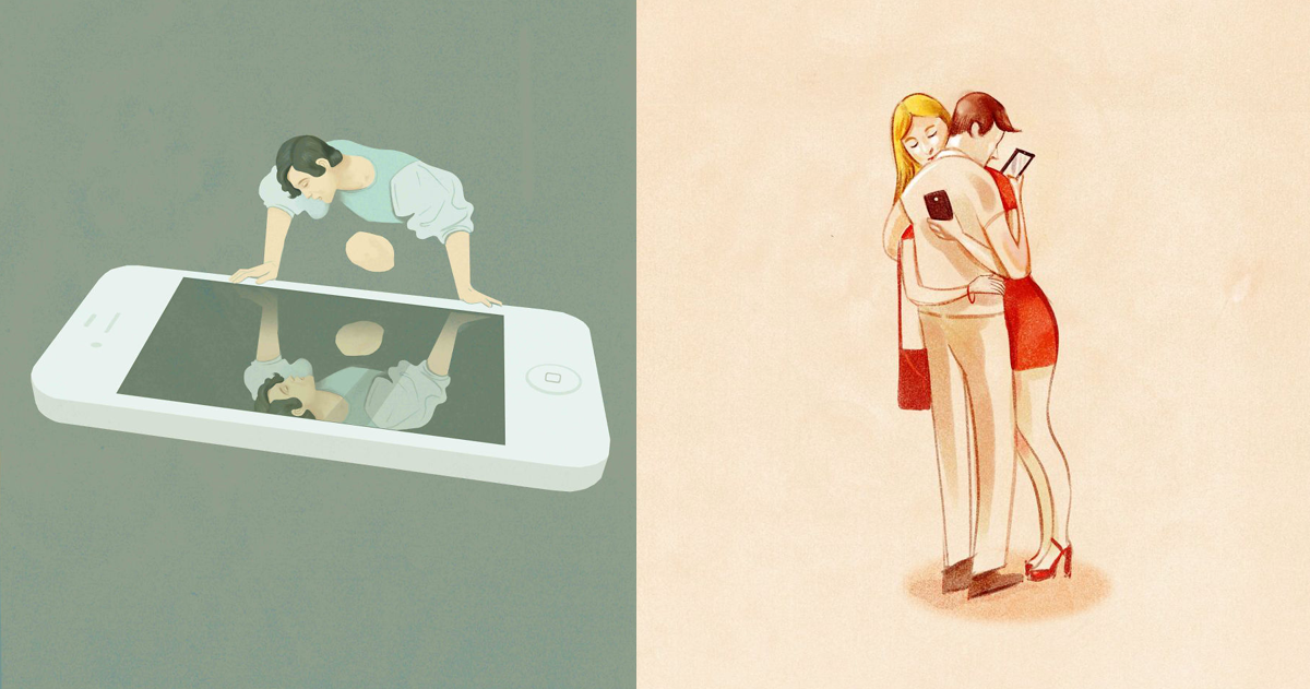 Ilustrador retrata a triste realidade da vida moderna