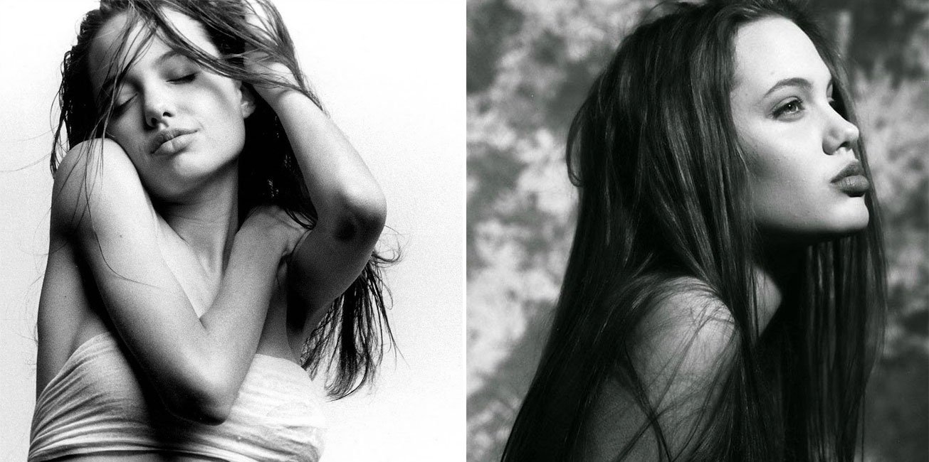 A primeira sessão fotográfica de Angelina Jolie com apenas 15 anos