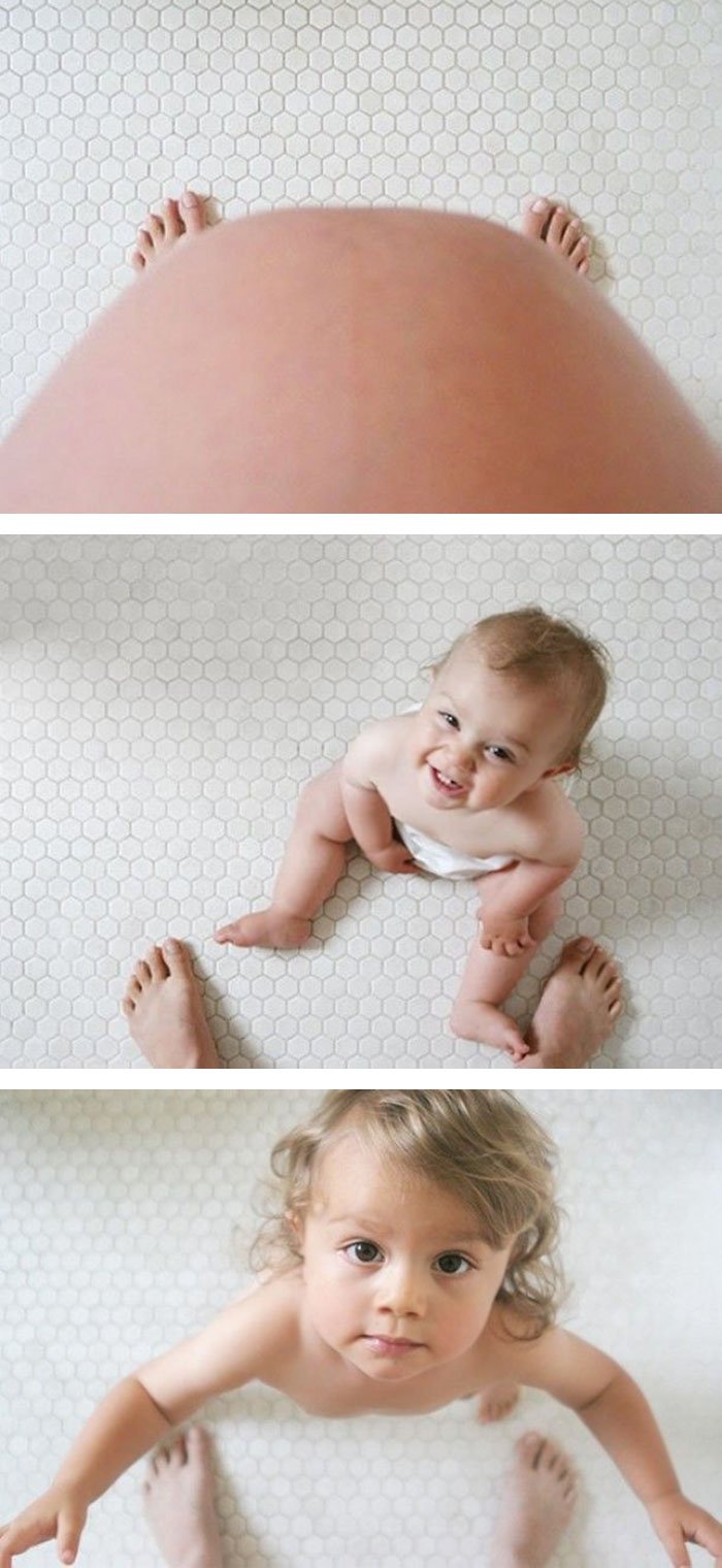 15 fotografias geniais do antes, e do depois, da beleza que é uma gravidez