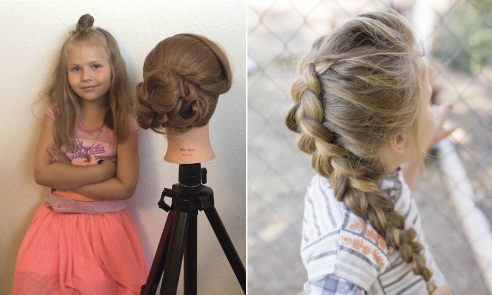 Tem 5 anos, e um talento incrível para fazer penteados