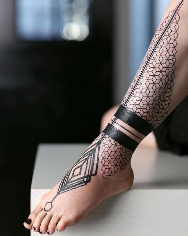A Natureza inspirou estas tatuagens geométricas impressionantes