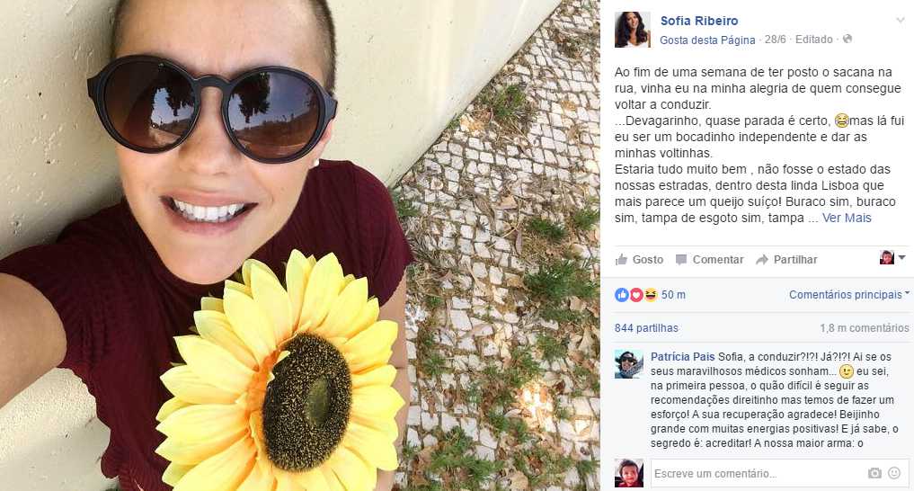 Sofia Ribeiro insultada no trânsito em Lisboa, depois da operação