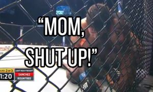 Lutador de UFC manda calar a mãe durante o combate