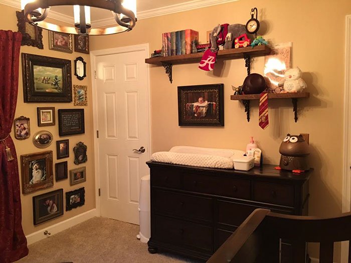 Pai decora quarto de bebé, ao estilo &#8220;Harry Potter&#8221;, para o seu pequeno feiticeiro
