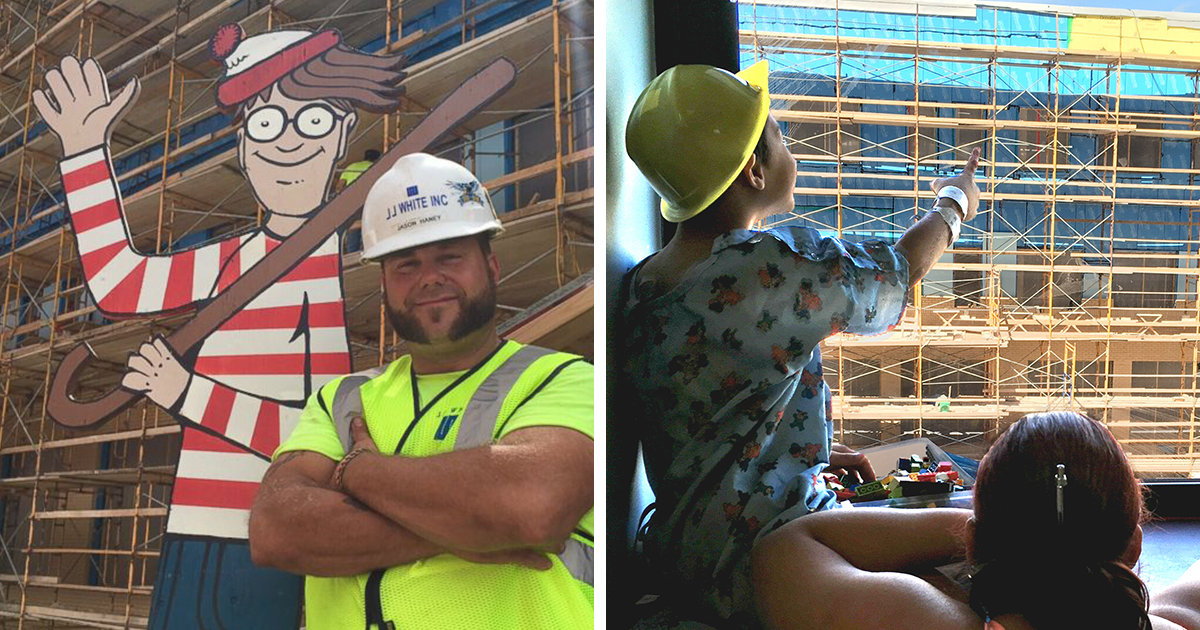 Construtor esconde o Wally todos os dias, para os meninos do hospital em frente encontraram