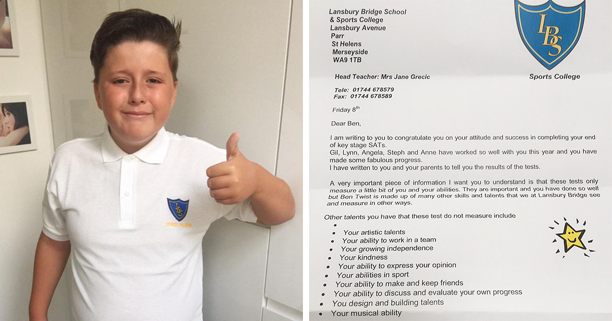 Menino autista falha exame. A escola enviou-lhe uma carta que está a derreter o coração a muitos