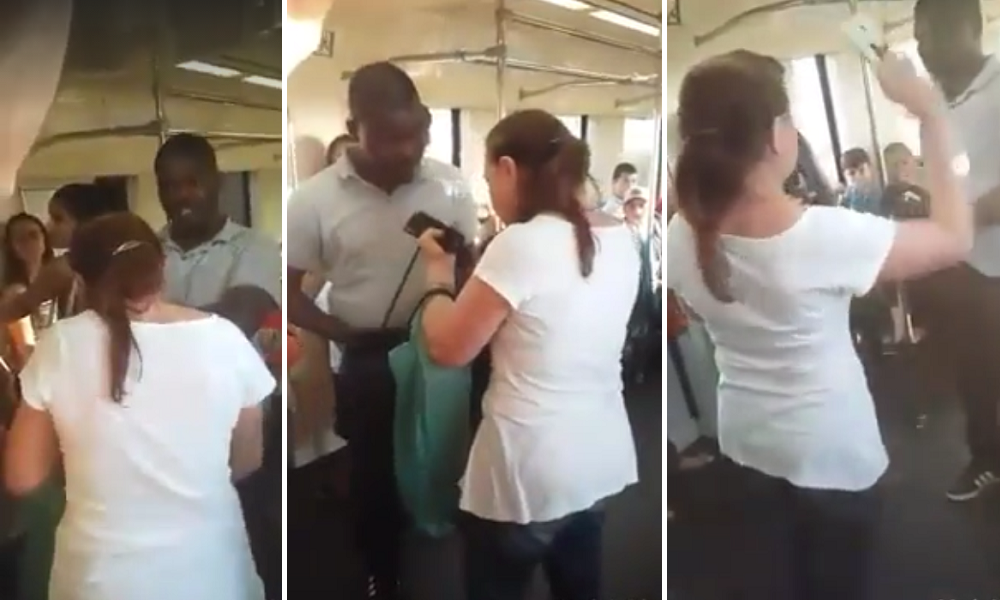 Mulher acusa homem negro de roubar telemóvel no comboio, até que percebeu que o tinha na mala