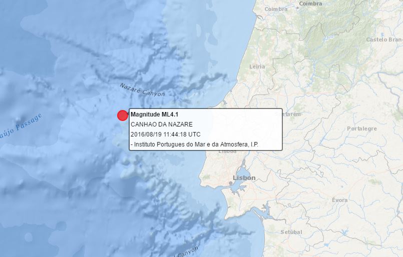 Sismo de 4,1 na escala de Richter, com epicentro ao largo de Peniche, abanou Lisboa