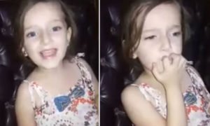Vídeo: Menina síria a cantar interrompida por explosão de bomba
