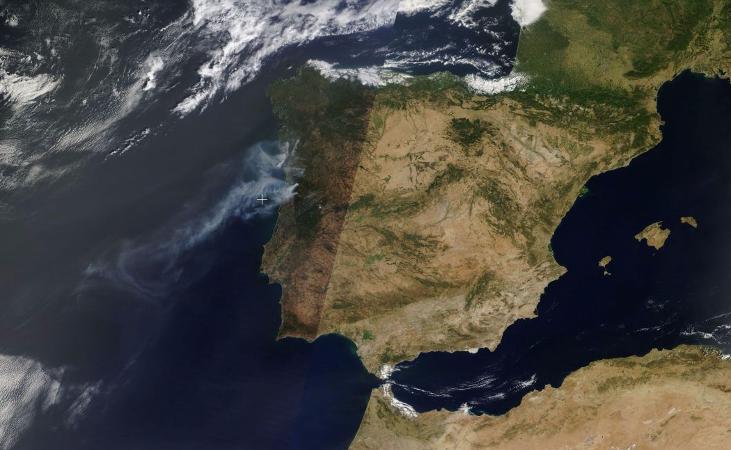 O rasto dos incêndios em Portugal, registados pela Nasa