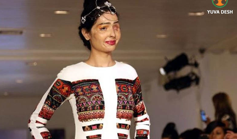 Ela sobreviveu a um ataque com ácido, e agora desfilou na semana da moda de Nova Iorque