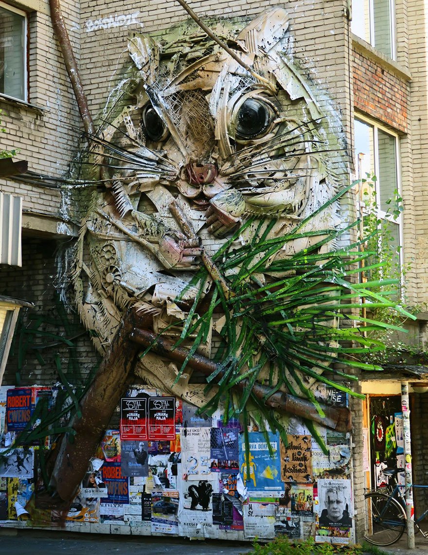 Bordalo II, o artista português que transforma lixo em obras de arte urbana