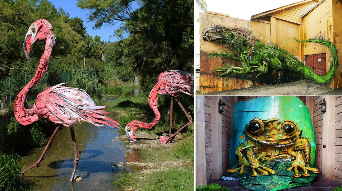 Bordalo II, o artista português que transforma lixo em obras de arte urbana