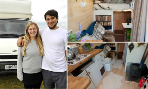 Este casal transformou uma carrinha num apartamento, e está a viajar pelo mundo