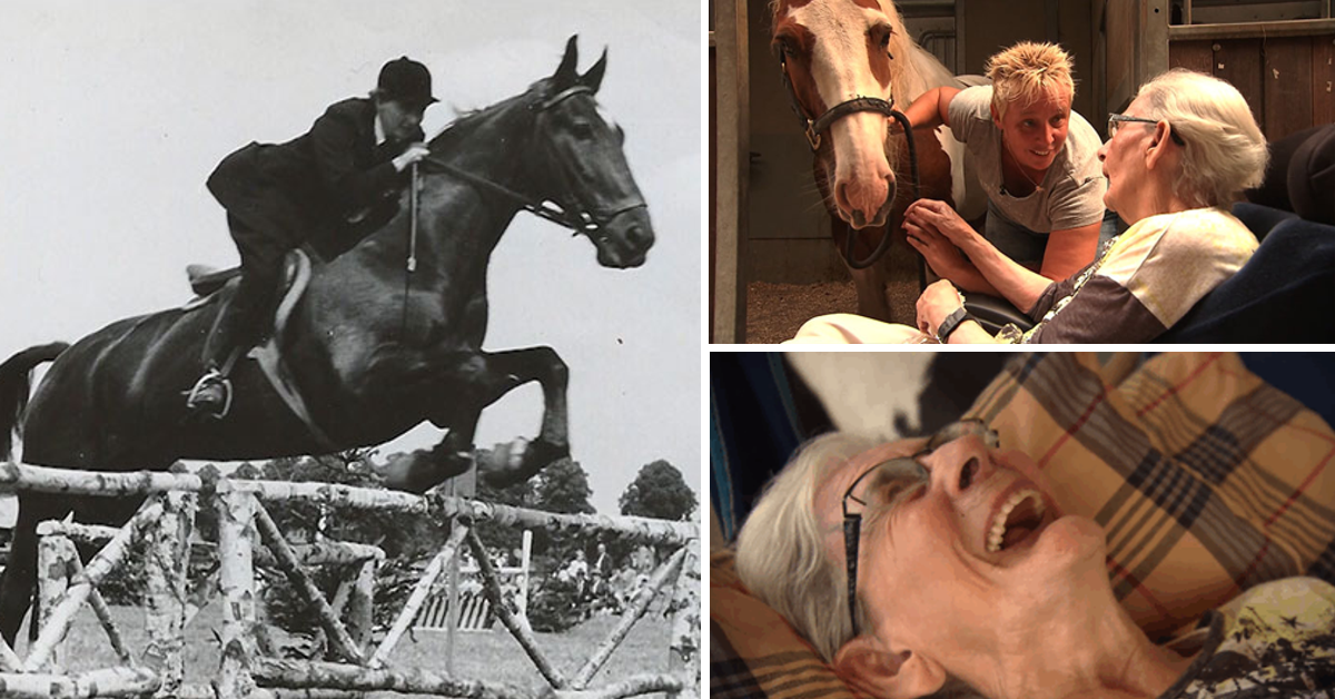 Aos 87 anos cumpre o desejo de andar a cavalo pela última vez