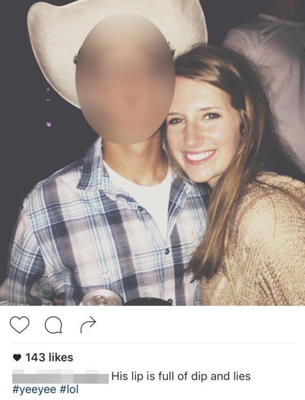 Trocou as legendas das fotos no Instagram, depois de descobrir traição do namorado