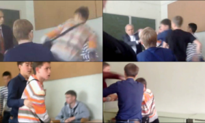 Aluno ataca professor e é expulso pelos colegas da aula