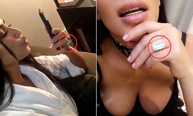Kim Kardashian postou vídeo com o anel de 4 milhões, horas antes do assalto
