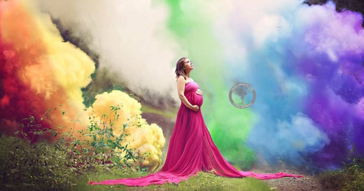 Depois de 6 abortos, esta mãe celebra a gravidez com sessão de fotos colorida