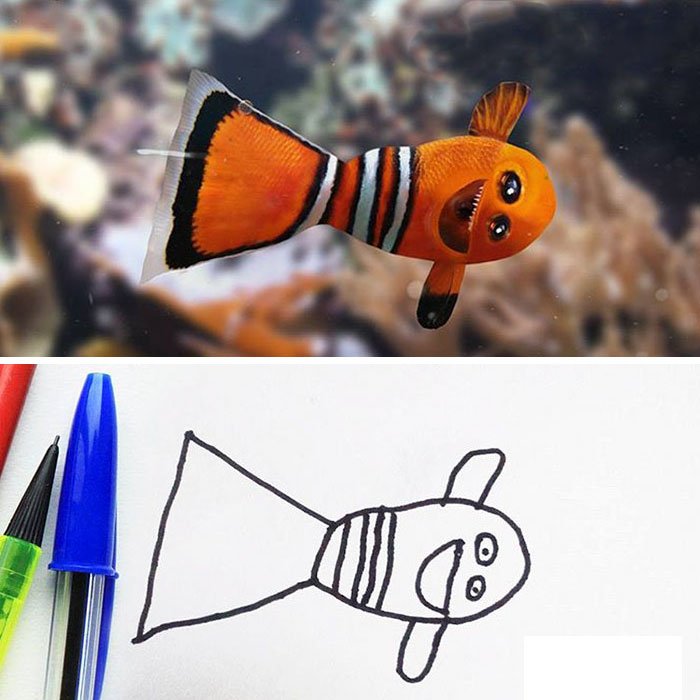 Pai transforma desenhos do filho de 6 anos em realidade