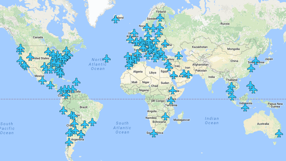 Mapa revela as passwords de wi-fi de aeroportos em todo o mundo