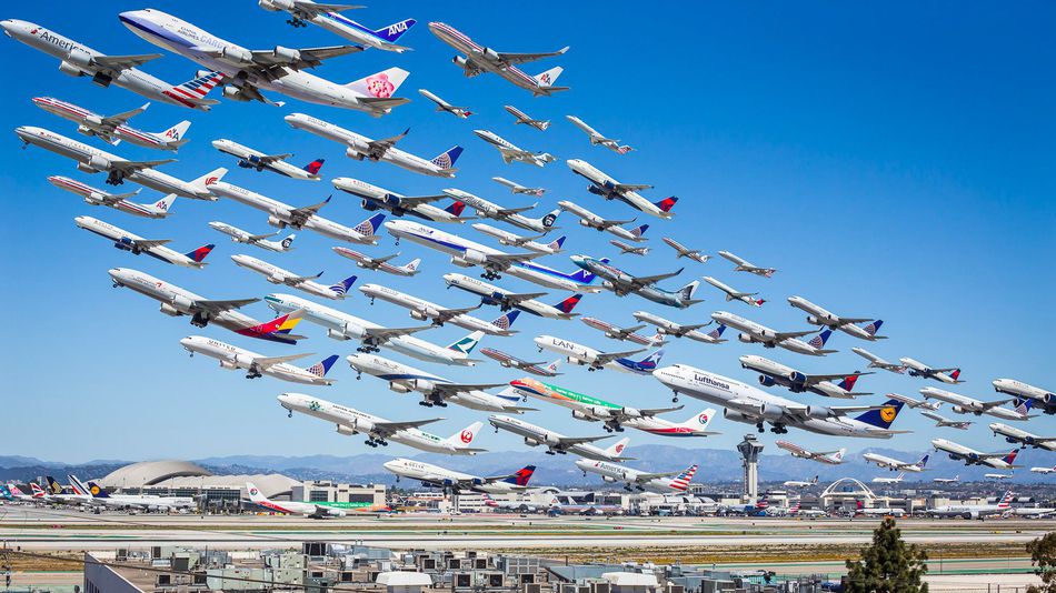 Fotógrafo capta o tráfego aéreo durante 2 anos, e de uma forma muito peculiar