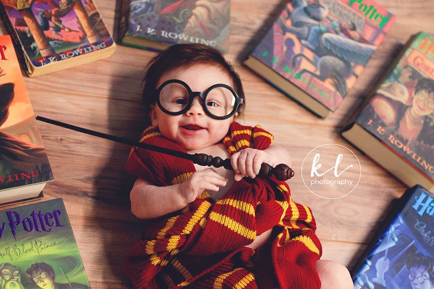 Bebé com 3 meses faz fotos inspiradas em &#8220;Harry Potter&#8221;, e derrete a internet
