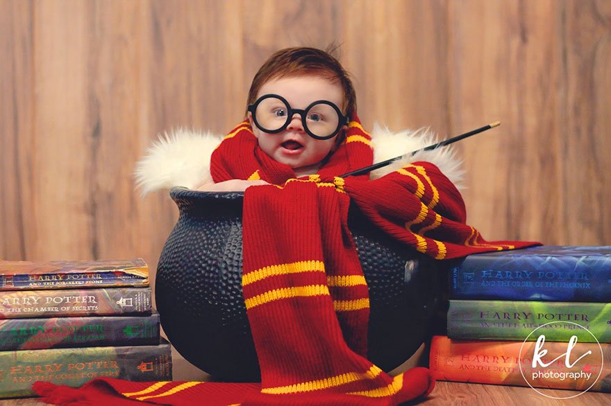 Bebé com 3 meses faz fotos inspiradas em &#8220;Harry Potter&#8221;, e derrete a internet
