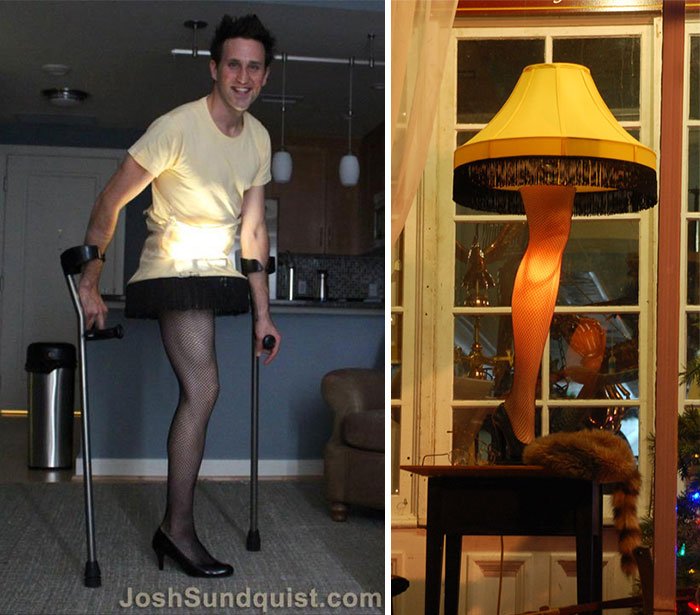 Homem com uma perna apresenta novo disfarce todos os anos no Halloween