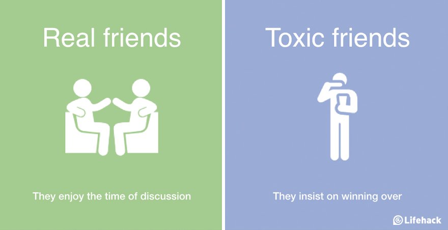 8 maneiras para distinguir os amigos verdadeiros, dos tóxicos