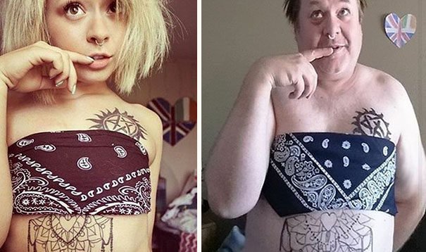 Pai que recriou as selfies da filha, tem agora o dobro dos seguidores no Instagram
