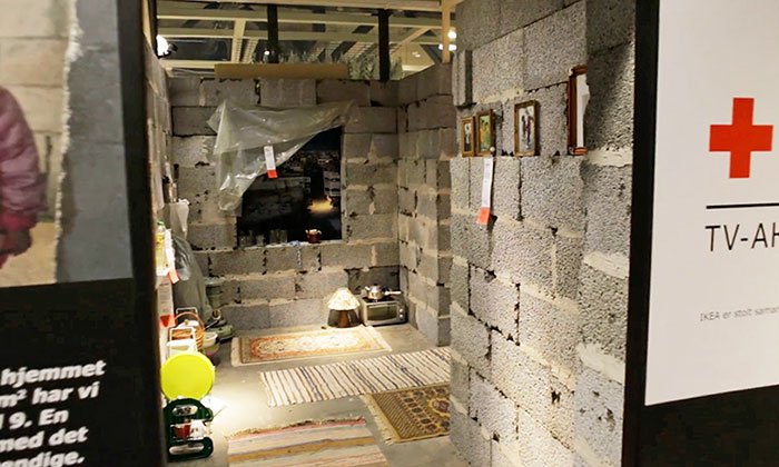 Ikea recria uma casa de família da Síria dentro de uma loja