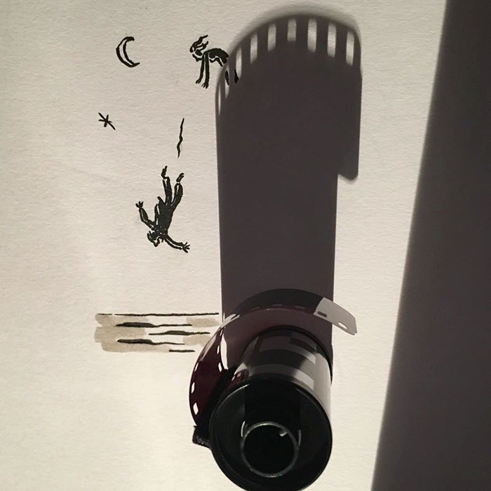 Transforma sombras de objectos do dia-a-dia em ilustrações geniais