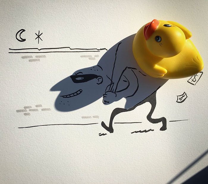 Transforma sombras de objectos do dia-a-dia em ilustrações geniais