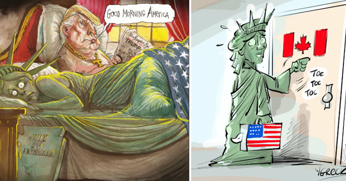 10 cartoons que ilustram a vitória de Donald Trump