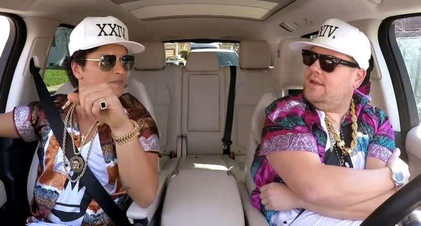 Bruno Mars foi o convidado esta semana do Carpool Karaoke