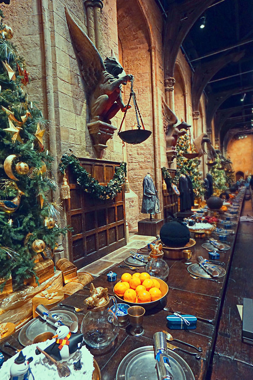Hatty Potter: ela foi ao Jantar de Natal no Salão de Hogwart&#8217;s e partilhou tudo em fotografias