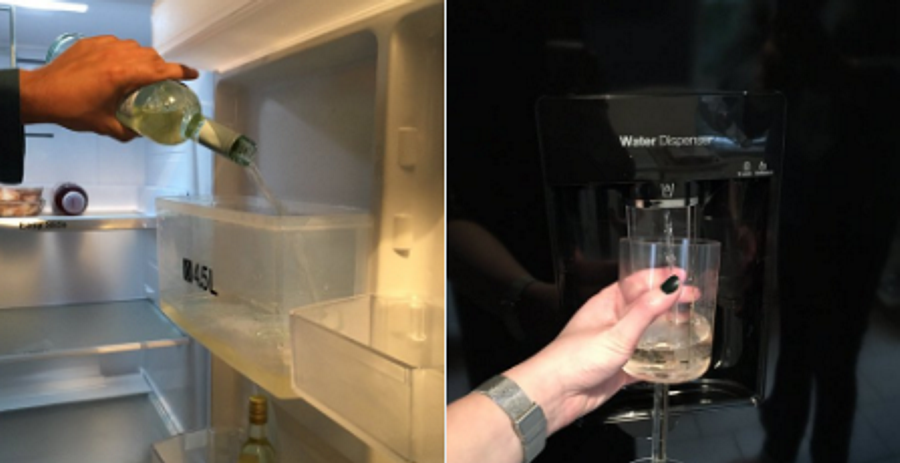 «Hackeou» frigorífico para servir vinho, em vez de água